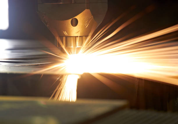 laser cutting of steel sheets on a cnc laser machine